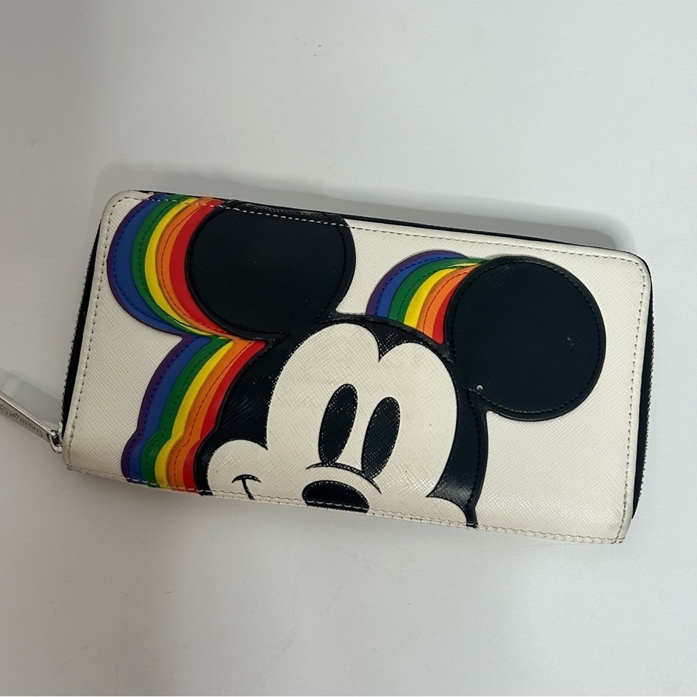 Loungefly Mickey Mouse Rainbow Wallet - Picture 4 of 12